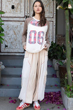 Load image into Gallery viewer, POL Clothing - Plaid Patch “06” Graphic Raglan Top