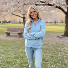 Load image into Gallery viewer, Jady K Half-Zip Pullover - Light Blue