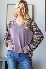 Load image into Gallery viewer, HEIMISH - SOLID URBAN RIBBED AND GEOMETRIC CONTRAST TOP