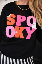 Load image into Gallery viewer, Jess Lea - Spooky Vibes Halloween Pullover – Cozy Chenille Graphic Sweatshirt