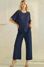 Load image into Gallery viewer, UltraCozy Peach Skin Wide Leg Pants - Navy