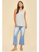 Load image into Gallery viewer, Andree by Unit Waffle Knit Sleeveless Tank Top- Pearl Grey