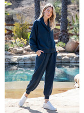 Load image into Gallery viewer, Rae Mode Button Front Lounge Cardigan Teal Navy