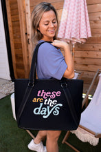 Load image into Gallery viewer, Jadelynn Brooke “These Are the Days” Neoprene Tote Bag – Oversized Travel, Beach & Everyday Bag
