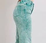 Load image into Gallery viewer, Judy Blue Vintage Washed Sea Green High Waist Dad Jean