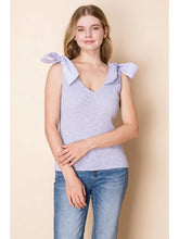 Load image into Gallery viewer, White Birch Sleeveless Ribbon Bow Tied Tank