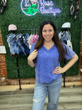 Load image into Gallery viewer, WHITE BIRCH vintage wash b neck super softie tee