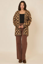 Load image into Gallery viewer, Cozy Co Checker Knit Open Cardigan