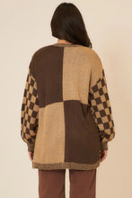 Load image into Gallery viewer, Cozy Co Checker Knit Open Cardigan