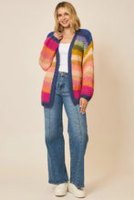 Load image into Gallery viewer, Cozy Co Multi Color Lantern Sleeve Handmade Cardigan – 100% Acrylic