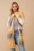 Load image into Gallery viewer, Cozy Co Ombre Brushed Yarn Knit Open Cardigan