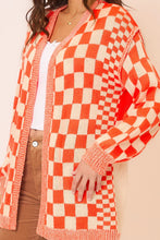 Load image into Gallery viewer, Cozy Co Checker Knit Open Cardigan