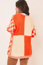 Load image into Gallery viewer, Cozy Co Checker Knit Open Cardigan