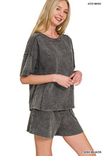 Load image into Gallery viewer, Zenana Mineral Wash Short Sleeve and Short Sets