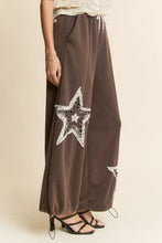 Load image into Gallery viewer, Davi & Dani Denim Star Patchwork Elastic Waistband Pants
