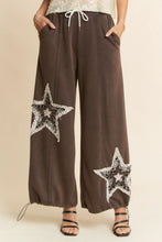 Load image into Gallery viewer, Davi & Dani Denim Star Patchwork Elastic Waistband Pants