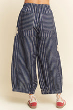 Load image into Gallery viewer, Davi & Dani Lightweight Soft Denim Stripe Wide Barrel Pants | Women’s Relaxed Fit