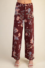 Load image into Gallery viewer, Easel Floral Printed Soft Stretch Twill Pants