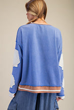 Load image into Gallery viewer, Easel Shell Patches Washed Terry Pullover - Day Blue