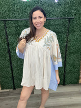 Load image into Gallery viewer, Easel Cream Embroidered Detailed Dress