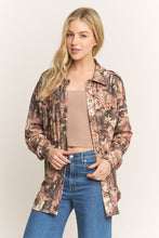 Load image into Gallery viewer, Heimish RIbbed Camo Print Button Down Shacket