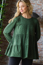 Load image into Gallery viewer, Heimish Long Puff Sleeve Polka Dot Tiered Top