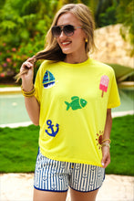 Load image into Gallery viewer, April26 Array - Set Sail Sequin Patch Top