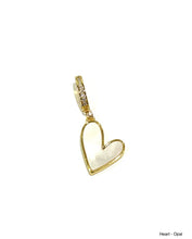 Load image into Gallery viewer, BB Lila Opal Heart Charm in Gold or Silver – Elegant Opal Jewelry Accent