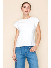 Load image into Gallery viewer, White Birch Sparkle Accent Short Sleeve Top | Boutique Tee - White