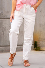Load image into Gallery viewer, Judy Blue HW White Cuffed Jogger Denim