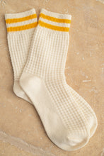 Load image into Gallery viewer, Miou Muse Waffle Pattern Striped Socks