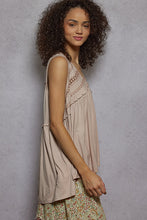 Load image into Gallery viewer, POL Sleeveless Loose Fit V-Neck Babydoll Casual Knit Top