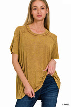 Load image into Gallery viewer, Zenana Ribbed Mineral Wash Tees