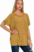 Load image into Gallery viewer, Zenana Ribbed Mineral Wash Tees