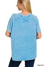 Load image into Gallery viewer, Zenana Ribbed Mineral Wash Tees
