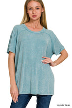 Load image into Gallery viewer, Zenana Ribbed Mineral Wash Tees