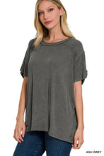 Load image into Gallery viewer, Zenana Ribbed Mineral Wash Tees