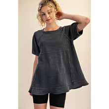 Load image into Gallery viewer, Rae Mode - Black Oversized Short Sleeve Tunic