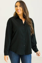 Load image into Gallery viewer, Grace + Emma Kathryn Classic Button-Up Black