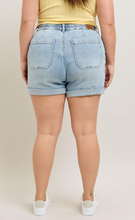 Load image into Gallery viewer, Judy Blue High Waist Cuff Jogger Shorts- Light Wash