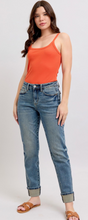 Load image into Gallery viewer, Judy Blue Medium Rise Vintage Wash Boyfriend Double Roll Cuff