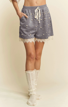 Load image into Gallery viewer, Davi & Dani Pearl Shorts - Grey- DEP42436