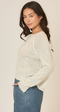 Load image into Gallery viewer, Light Knit Melange Boat Neck Sweater