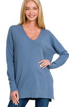 Load image into Gallery viewer, Zenana Cashmere Feel V-neck Sweater