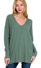 Load image into Gallery viewer, Zenana Cashmere Feel V-neck Sweater