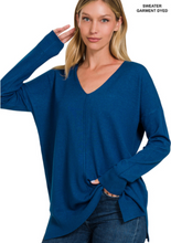 Load image into Gallery viewer, Zenana Cashmere Feel V-neck Sweater
