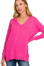 Load image into Gallery viewer, Zenana Cashmere Feel V-neck Sweater