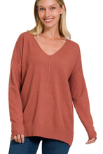 Load image into Gallery viewer, Zenana Cashmere Feel V-neck Sweater