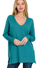 Load image into Gallery viewer, Zenana Cashmere Feel V-neck Sweater