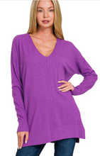 Load image into Gallery viewer, Zenana Cashmere Feel V-neck Sweater